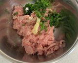 鶏ひき肉と大葉のたぬき焼き作り方1写真