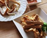 韓国ピリ辛チーズソパン☆昼食☆軽食おやつ作り方3写真
