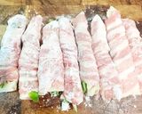 みそ照り♪たけのことピーマンの豚肉巻き作り方3写真