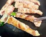みそ照り♪たけのことピーマンの豚肉巻き作り方4写真