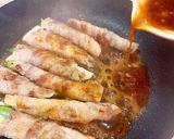 みそ照り♪たけのことピーマンの豚肉巻き作り方5写真