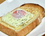電子レンジDE簡単月見トースト作り方7写真