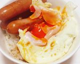 ウインナー目玉焼き丼♪作り方6写真