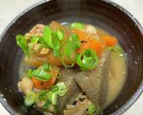豚バラ大根、蒟蒻の味噌煮込作り方4写真