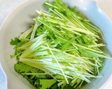 白だしで簡単★水菜と油揚げの煮浸し作り方1写真