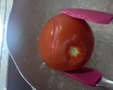 トマトと大葉で食べる💫ハンバーグ作り方2写真