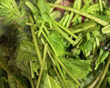ほうれん草牛肉炒め　主役はヤムヤムソース作り方3写真