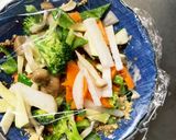 お一人様☆野菜たっぷり梅ウスター炒飯作り方10写真