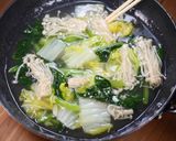 白菜と小松菜のとろとろ豆腐♡ポン酢がけ作り方4写真