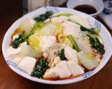 白菜と小松菜のとろとろ豆腐♡ポン酢がけ作り方7写真