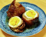 ゆで卵の肉巻き生姜焼作り方2写真