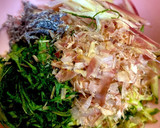 胡瓜 みょうが 大葉のおかか塩昆布和え作り方2写真