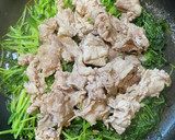 ゴマだれで食べる豆苗と豚こま蒸し作り方3写真