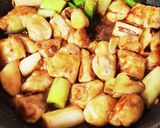 鶏肉と長ネギの生姜炒め作り方4写真