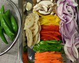 豚しゃぶ肉の野菜あんかけ♪作り方1写真