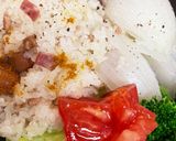 丸ごと新玉ねぎのチキンライス作り方6写真