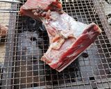 BBQでマグロカマ塩焼き作り方1写真