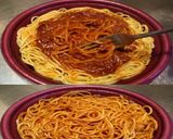 美味ドレ玉ねぎドレッシングでミートパスタ作り方2写真