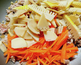 焼肉生だれで絶品たけのこそぼろ炊き込み飯作り方6写真