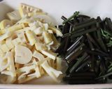 美味★簡単★鶏ミンチ淡竹（筍）蕨の炒め煮作り方1写真