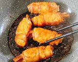 肉巻きメンマの照り焼き作り方6写真