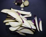レンジで簡単！ナスとニラのゴマ甘酢和え作り方1写真