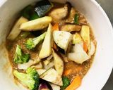 簡単きな粉魯肉飯味ツナ根菜茄子野菜炒め作り方15写真