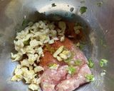 青梗菜で鶏もも竹の子シュウマイ作り方1写真