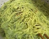 行者ニンニクのジェノベーゼ風パスタ作り方4写真