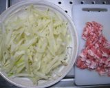 豚肉と高菜の和風ポテトオムレツ作り方2写真