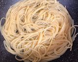 ズボラのワンパン明太クリームパスタ♪作り方2写真