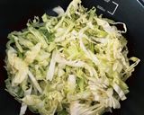 ズボラ飯☆キャベツと卵だけ！お好み焼き風作り方1写真
