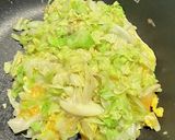 ズボラ飯☆キャベツと卵だけ！お好み焼き風作り方3写真
