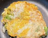 ズボラ飯☆キャベツと卵だけ！お好み焼き風作り方4写真