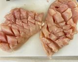 パリパリ!ごちそうむね肉のガーリック焼き作り方1写真