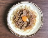 簡単！釜玉すき焼きそうめん作り方10写真