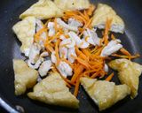 簡単！厚揚げと水菜の煮物作り方3写真