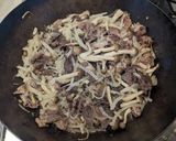 牛肉ときのこのバター醤油パスタ作り方4写真