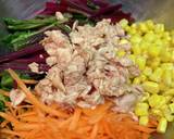 ツナとビーツの葉のサラダ作り方2写真