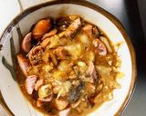 お一人様野菜たっぷりウインナーガパオ風丼作り方4写真