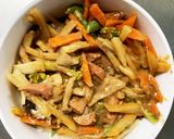 お一人様野菜たっぷりウインナーガパオ風丼作り方17写真