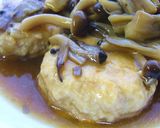 ヘルシー豆腐バーグとキノコのオイスター煮作り方5写真
