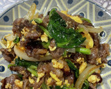 簡単！牛肉とほうれん草の卵炒め作り方7写真