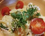 じゃがいもサラダに花クレソン飾る作り方7写真