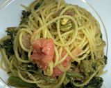 明太子とほうれん草のソーセージパスタ作り方5写真