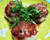 大葉入りつくね☆梅だれ焼き作り方6写真