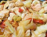 鍋キューブ活用●鶏肉の野菜キムチ炒め作り方3写真