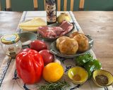 ギリシャ式豚肉とじゃがいものオーブン焼き作り方1写真