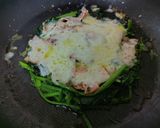 ほうれん草とベーコンのなんちゃってピザ作り方8写真