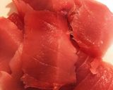 鮪とニラのレバニラ風中華炒め作り方1写真